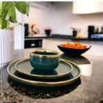 Round Gold Edge Ceramic Dinner Set