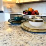 Round Gold Edge Ceramic Dinner Set