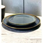 Indian Blue Dinnerset with Gold Edges
