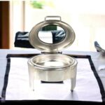 Round Flat Chaffing Dish with Window