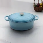 ZKG Cast Iron Oval 4L Pot_Sky Blue