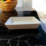 ZKG white rectangular casserole